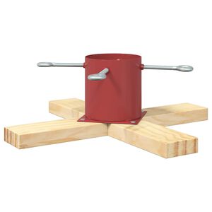 vidaXL Juletre Stand R&oslash;d 50 x 50 x 16 cm Heltre furu