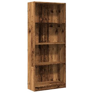vidaXL Bokhylle gammelt tre 60x24x143 cm konstruert tre