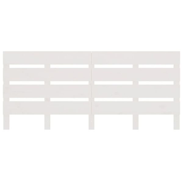 vidaXL Sengegavl hvit 140x3x80 cm heltre furu