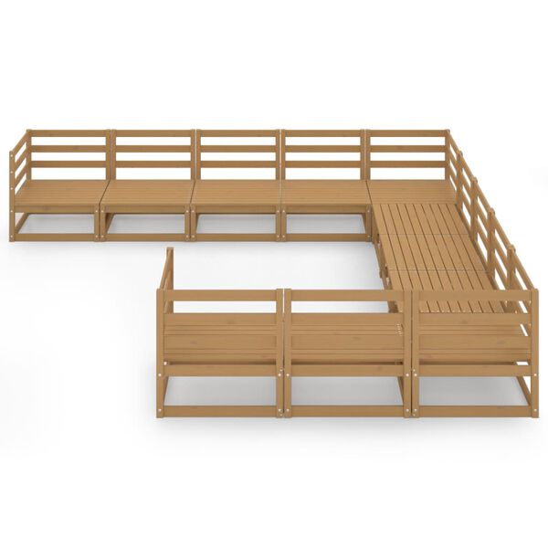 vidaXL Hagesofagruppe 11 deler heltre furu