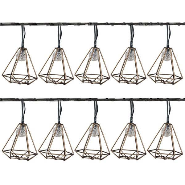 Luxform Soldrevet LED-festlys for hage 10 stk Sousse gull