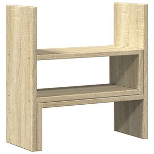 vidaXL Justerbar skrivebordshylle sonoma eik 40x17x41cm konstruert tre