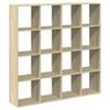 vidaXL Bokhylle sonoma eik 137,5x29x137,5 cm konstruert tre