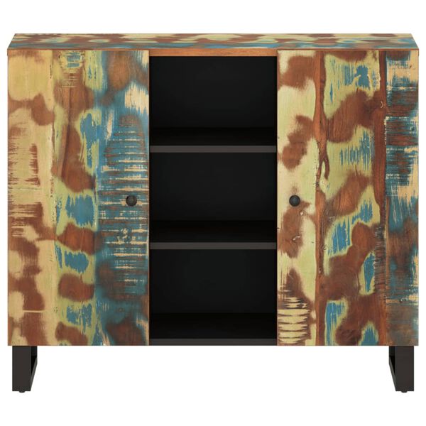 vidaXL Skjenk med 2 dører 90x33x75 cm gjenvunnet heltre