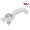vidaXL LED Strip Clips 23,8 mm 12 stk. Gjennomsiktig Plast og Jern