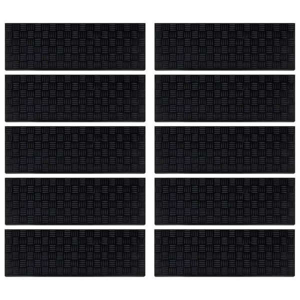 vidaXL Trappetrinn 10 stk 25x75 cm gummi