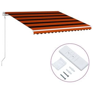 vidaXL Elektrisk markise med LED og sensor 3 x 2,5 m Hvit
