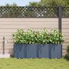 vidaXL Hageblomsterpotte 4 pcs Gr&aring; 160 x 40 x 52 cm Plast