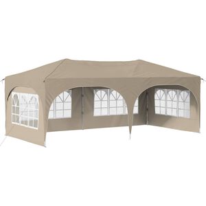 vidaXL Pop-up Festtelt 575 x 288 x 245 cm Krem Oxford Stoff