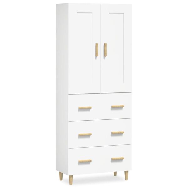 vidaXL Highboard hvit konstruert tre