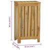 vidaXL Skittent&oslash;yskurv 35x25x60 cm heltre teak