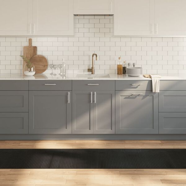 vidaXL Teppe rektangulært svart 60x1000 cm bambus