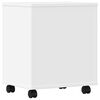 vidaXL Skriverstativ med hjul hvit 41x32x48 cm