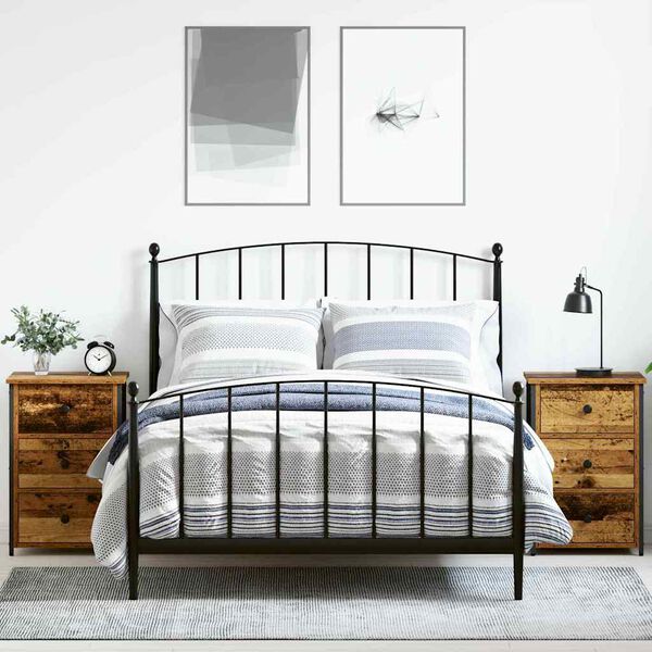 vidaXL Nattbordskap 2 pcs Brun 40 x 36 x 60 cm Massiv Reclaim Tre