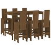 vidaXL Hagebarsett 7 deler honningbrun heltre furu