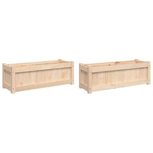 vidaXL Plantekasser 2 stk heltre furu