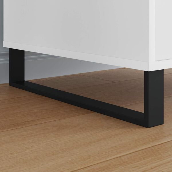 vidaXL M&oslash;belf&oslash;tter 12 pcs Svart 48,1 x 4 x 10 mm Jern