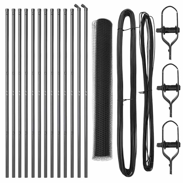 vidaXL Gjerdep&aring;le Gr&aring; 25 x 1,2 m (13 mm mesh) St&aring;l