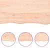 vidaXL Bordplate 80x40x(2-4) cm ubehandlet heltre eik