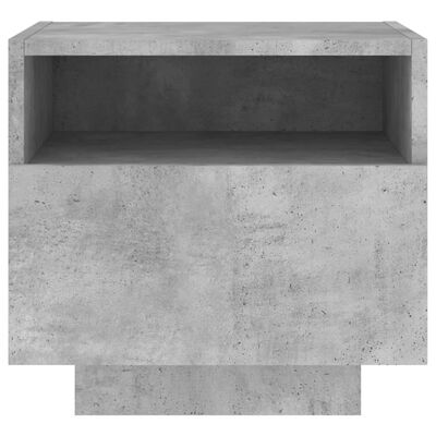 vidaXL Nattbord med LED 2 stk betonggrå 40x39x37 cm