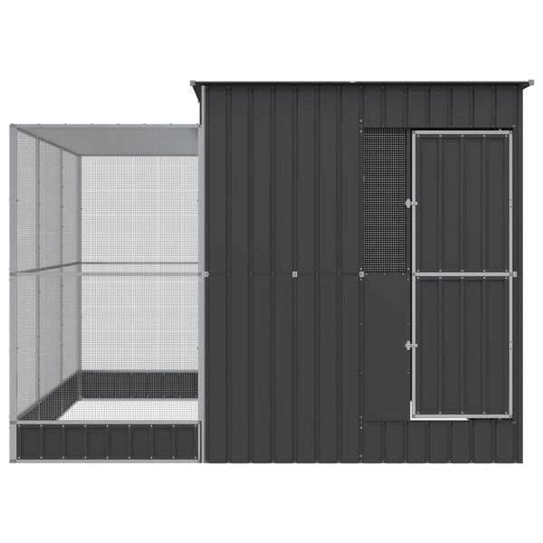 vidaXL Voliere med forlengelse sølvfarget 290x303x216 cm stål