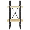 vidaXL Bokhylle 2 nivåer 40x30x70 cm heltre furu