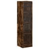 vidaXL Highboard med glassd&oslash;r r&oslash;kt eik 35x37x142 cm