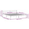 vidaXL Sengestamme Hvit 208.6 x 157.6 x 69.4 cm Massiv furu