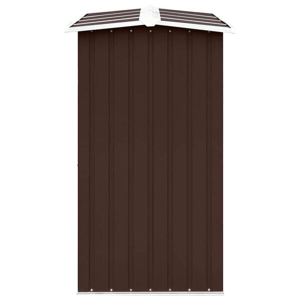 vidaXL Vedskjul galvanisert stål 330x92x153 cm brun