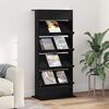vidaXL Magasinreol med hylle Svart Eik 70 x 41 x 156 cm Konstruert tre