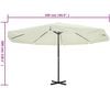 vidaXL Parasol hvit aluminium 500 cm