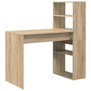 vidaXL Skrivebord Sonoma eik Konstruert tre 113 x 54 x 120 cm