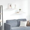 vidaXL Flytende vegghyller 2 stk eik og hvit 60x23,5x3,8 cm MDF