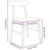 vidaXL Spisestuestol 2 pcs Hvit 43 x 44,5 x 77 cm Solid Gummitre