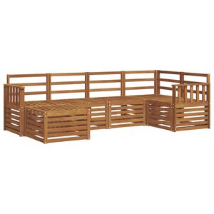 vidaXL Utend&oslash;rs sofa-sett 6 stk. Naturlig Polyester