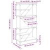 vidaXL Bokhylle Gamle tre 91 x 36 x 176 cm Konstruert tre