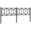 vidaXL Utskiftbar sengegavl i metall svart 193 cm