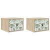 vidaXL Vegghengt nattbord GOTHA 2 stk. Sonoma eik 36 x 33 x 25 cm