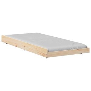 vidaXL Sengestamme Brun 80 x 200 cm Massivt furutre