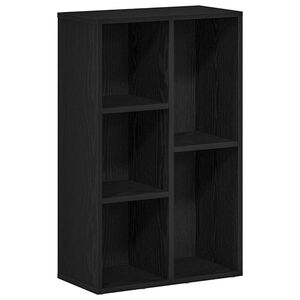 vidaXL Bokhylle svart eik 50x25x80 cm konstruert tre