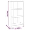 vidaXL Bokhylle røkt eik 60x24x109 cm konstruert tre