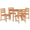 vidaXL Hagespisegruppe 5 deler heltre teak