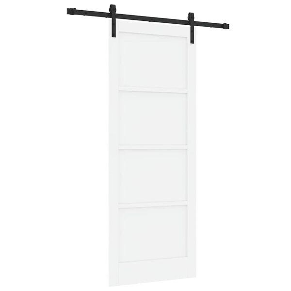 vidaXL Skyved&oslash;r Hvit 83 x 211 cm Massiv furu
