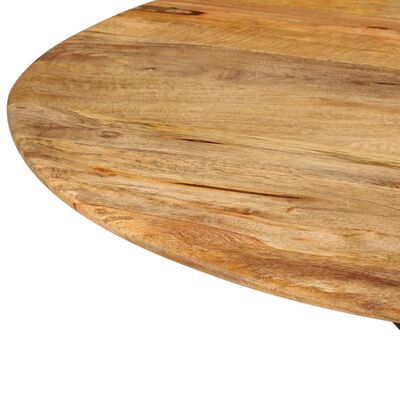 vidaXL Spisebord Ø110x78 cm heltre mango og stål
