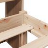 vidaXL Seng med bokhylle uten madrass 200x200 cm heltre furu