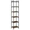 vidaXL Bokhylle 6 etasjer r&oslash;kt eik 40x30x188 cm konstruert tre