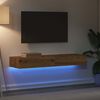 vidaXL TV-benker med LED-lys 2 stk artisan eik 60x35x15,5 cm