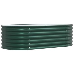 vidaXL Hevet bed Gr&oslash;nn 160 x 80 x 44 cm St&aring;l