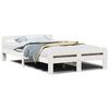 vidaXL Sengeramme uten madrass hvit 135x190 cm heltre furu