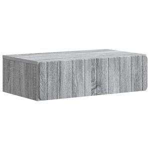 vidaXL Vegghengt Sidebord Gr&aring; sonoma 59 x 34,5 x 17 cm Konstruert tre